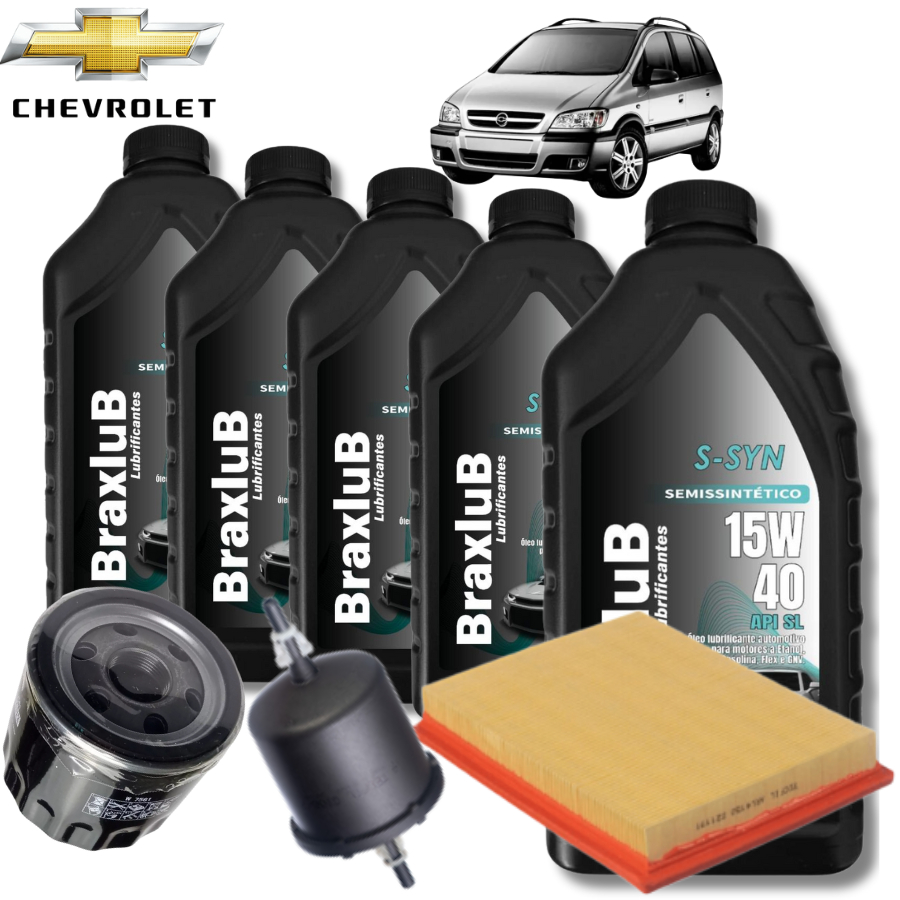 KIT TROCA DE OLEO 15W40 + FILTROS (GM ZAFIRA)