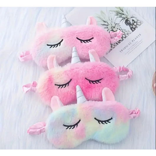 Máscara de Dormir de Unicórnio - Tapa olhos infantil menina fofo pijama sono