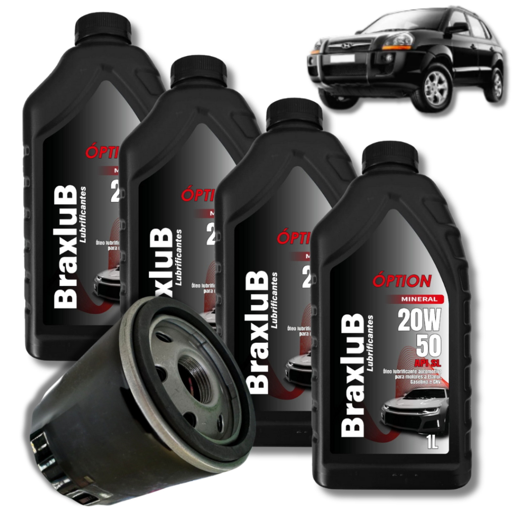KIT TROCA DE OLEO 20W50 MINERAL TUCSON.