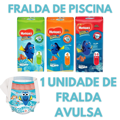 Fralda Calça De Praia e Piscina Huggies Littlle Swimmers - P M G XG - 1 Unidade De Fralda