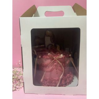 Caixas 22x22x26 *PROMOÇÃO HOJE* Para Bolo/Torta Bolo Alto Alça Baixa Branco Com Visor Confeitaria em Oferta na Shopee