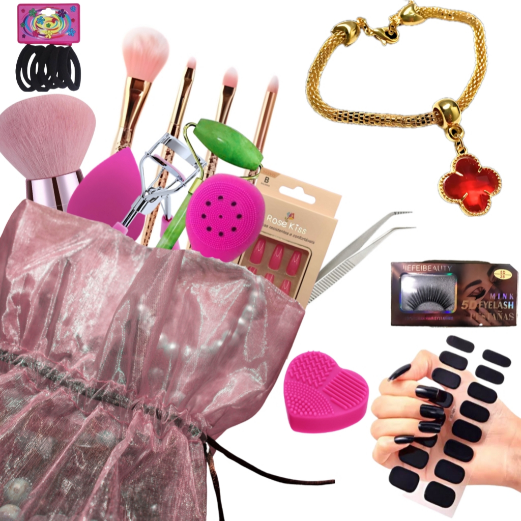 Kit Presente Feminino Make Skincare Unha Completo Barato