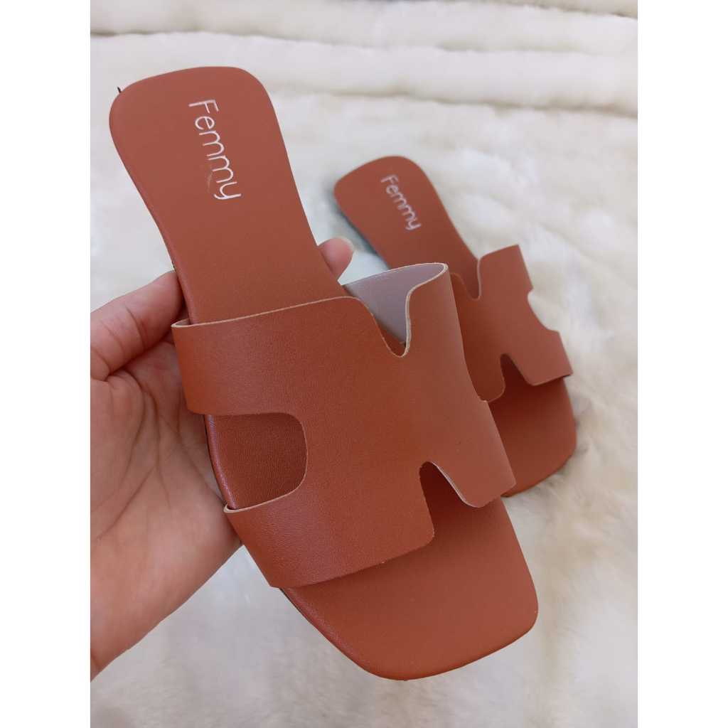 Sandália Feminina Flat Rasteira H Moda Rasteirinha Verão Tendência Dia a Dia, Confortável, Solado antiderrapante 091