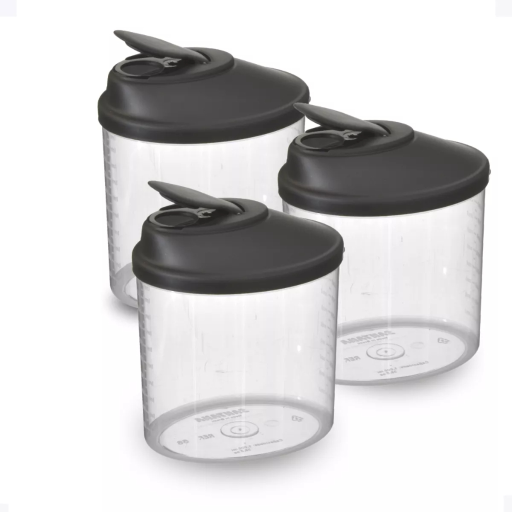 Farinheira / Açucareiro Topa Tudo 1 l Conjunto c/ 3 un