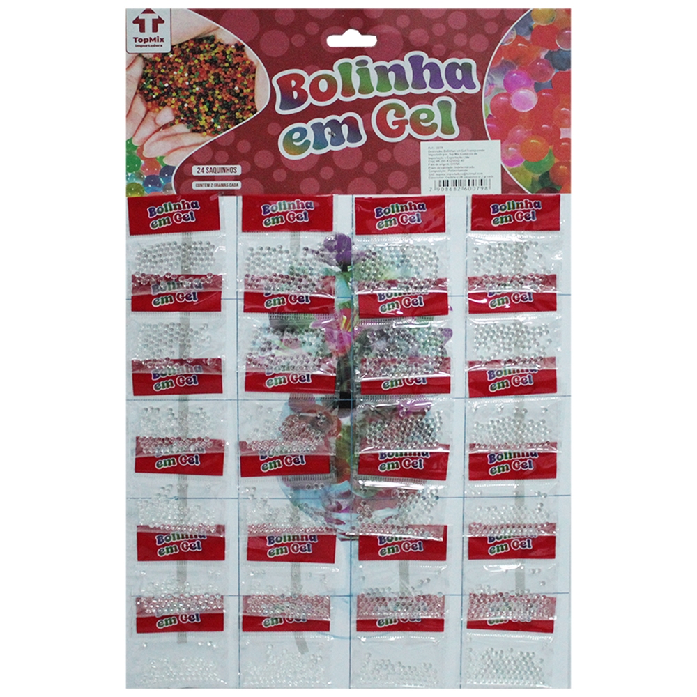 Kit 24 Saco de Bolinhas Gel Planta Cresce Água Orbeez Festa Decoração