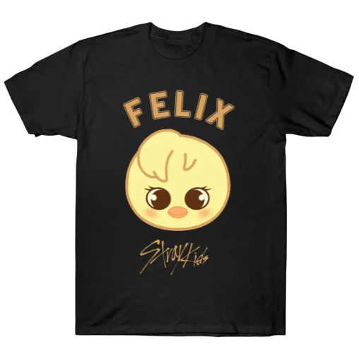 Camiseta Stray Kids Felix Kpop Adulto/Infantil Lançamento Camiseta Em Algodao