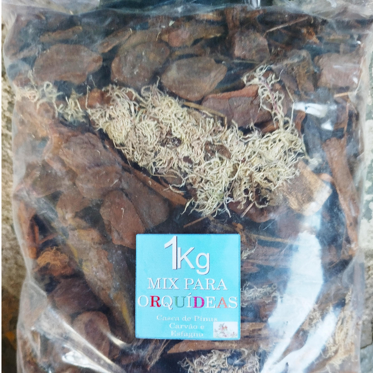 KIT Até 5KG Substrato com Carvão, Esfagno (musgo ) e Casca de Pinus para Orquideas