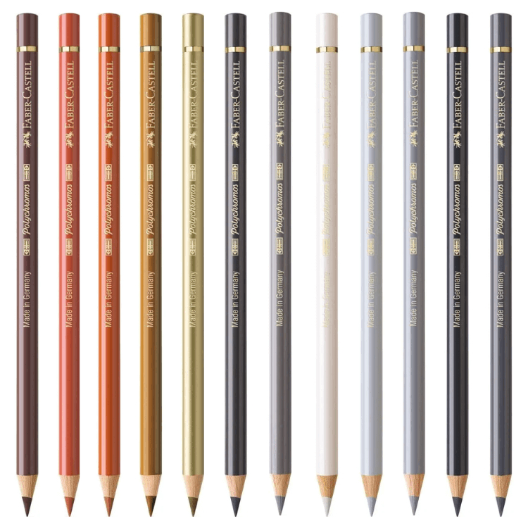 Lápis De Cor Polychromos Tons Neutros/Terrosos FABER-CASTELL
