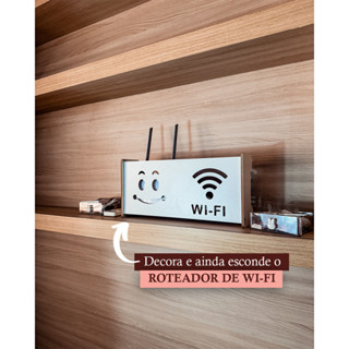 Nicho Prateleira Racks MDF Suporte Organizador Wi-Fi em Oferta na Shopee