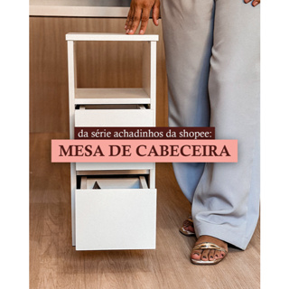 Mesa Cabeceira com 2 Gaveta e Nicho Branco 25x60x30 em Oferta na Shopee