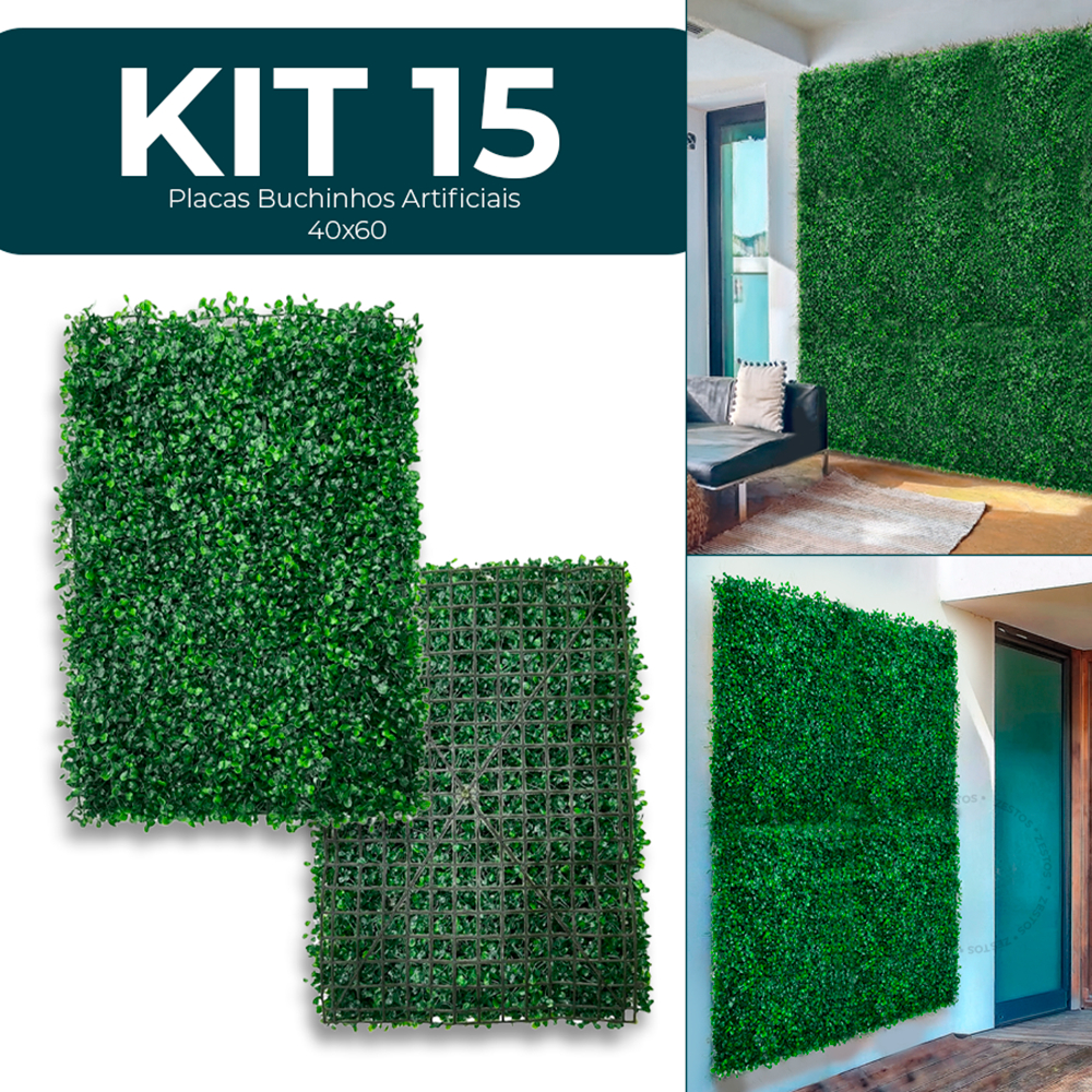 15 Placas Buchinho Parede Artificial Muro Inglês 40x60cm em Oferta na Shopee