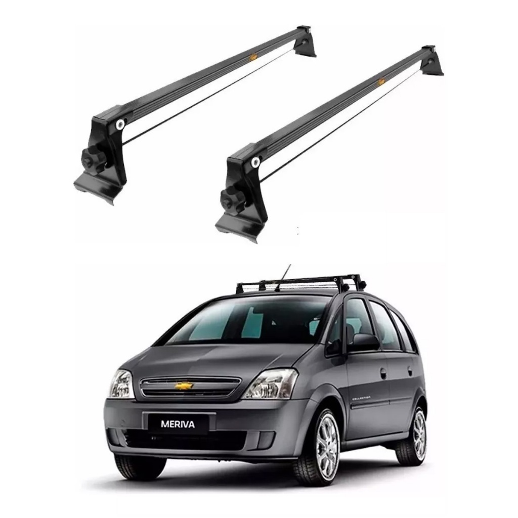 RACK DE TETO MODELO AÇO GM MERIVA 2003 2004 2005 2006 2007 2008 2009 2010 2011 2012