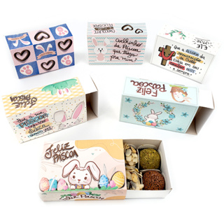 10 Caixas Para 06 Doces Especial Páscoa, 6 novos Modelos 12x8x4cm em Oferta na Shopee