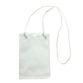 Kit 50 Bolsas Porta Credencial em PVC Transparente 110X150mm + Cordão Nylon PP em Oferta na Shopee