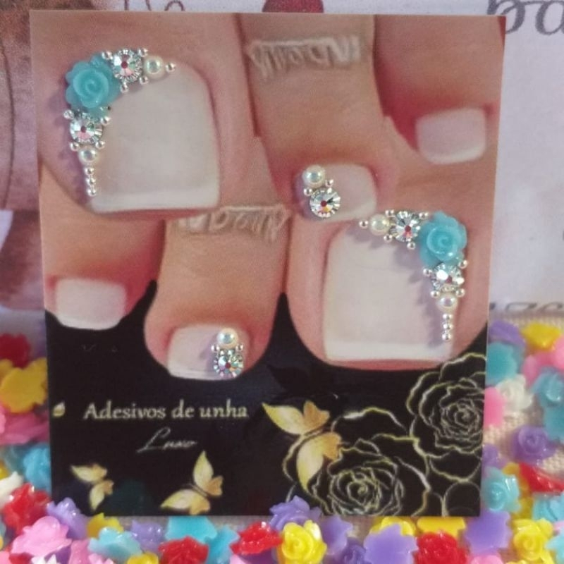 Kit Joias de Unhas - 10 Pares de Cantinho com Brilho | Desconto Especial em Oferta na Shopee