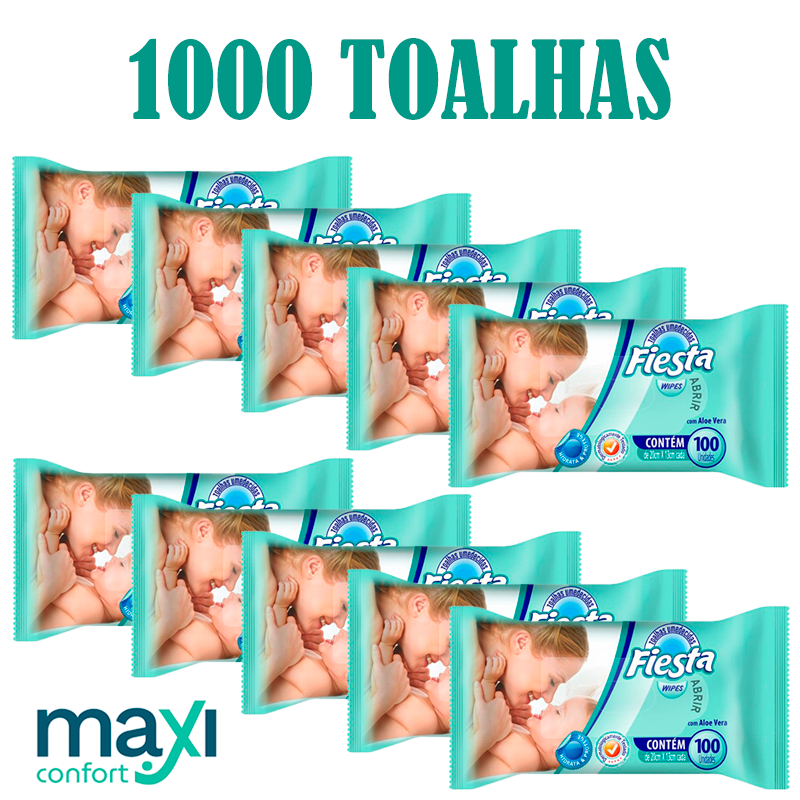 Kit 1000 Toalhas Umedecidas Fiesta - Direto Da Fábrica