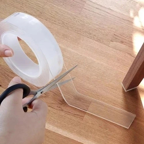 Fita Dupla Face Extra Forte Transparente NanoGel Silicone Mágica Adesiva Cola na Parede Móvel Porta