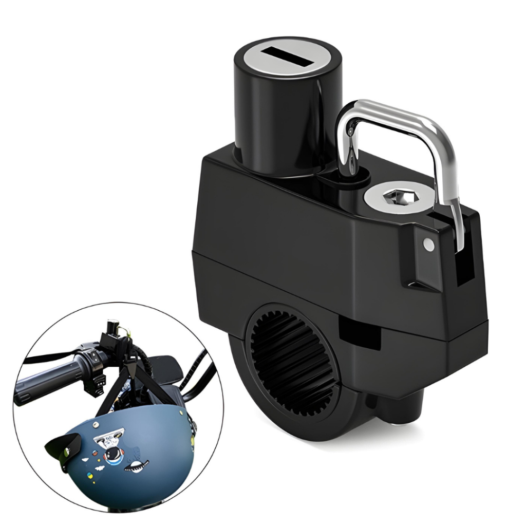 Fechadura De Segurança Capacete Antifurto Para Trava Guidão Motocicleta Bike Trava Roubo Resistente em Oferta na Shopee