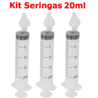 Kit seringas 20 ML com bico de silicone para limpeza e lavagem nasal Adulto e infantil em Oferta na Shopee