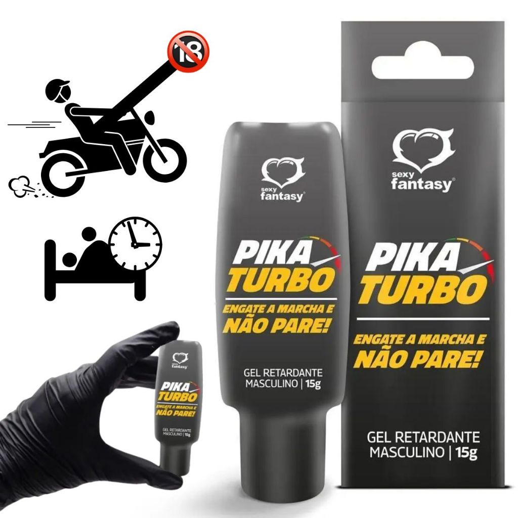 Gel Pika Turbo Gel Lubrificante Retardante Intimo Masculino 15g Sexy Fantasy SEX SHOP - SexShop Produtos Eróticos em Oferta na Shopee