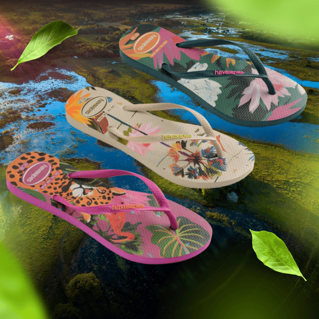Chinelo Havaianas Slim Summer Bliss Feminino Inspiradas na Fauna e Flora Brasileira em Oferta na Shopee
