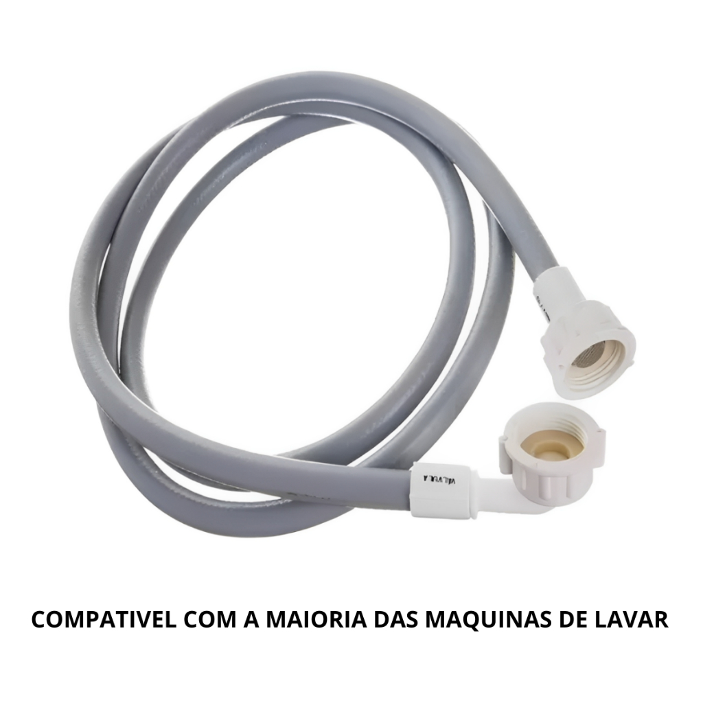 Mangueira Agua Entrada Maquina de Lavar Eletrolux 2metros universal