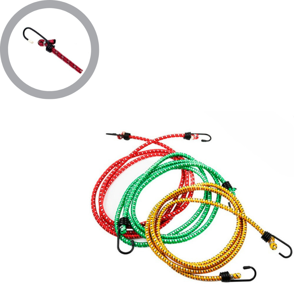 Kit 2 Elásticos Bagageiro Extensor Gancho Ponta Ferro