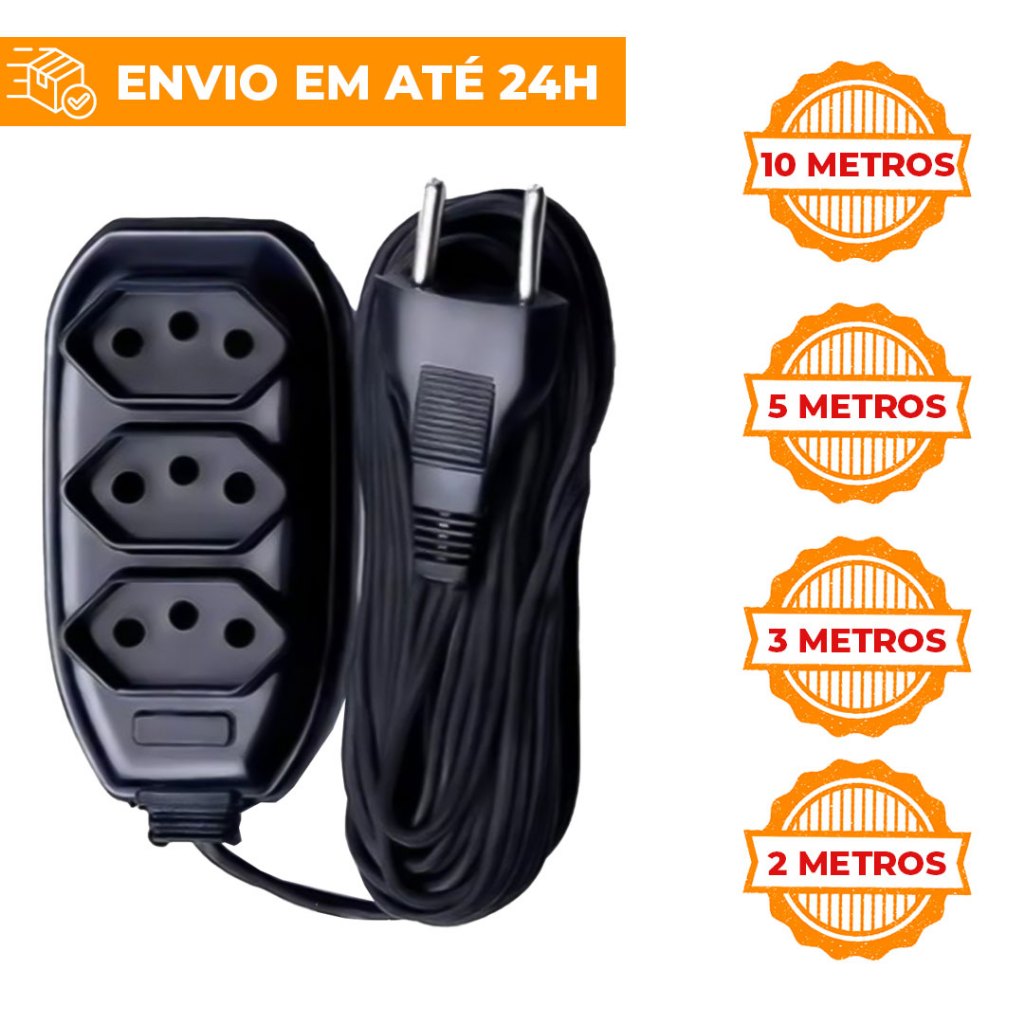 Extensão Elétrica Bivolt 2 a 10 Metros