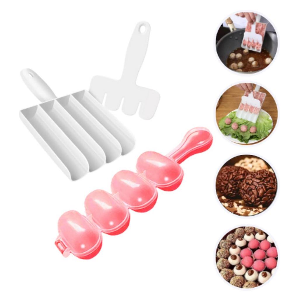Kit 1 Modelador Cortador Bolinho Chuva Almôndegas Doces + 1 Boleador Enrolador Doce Sushi Brigadeiro