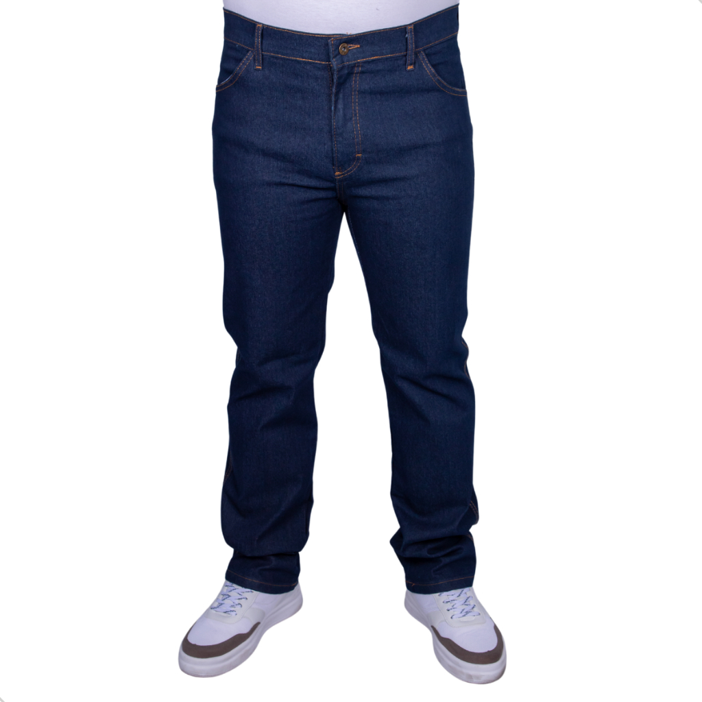 Calça Masculina Jeans Plus Size Tradicional de Trabalho Masculino Com Elastano
