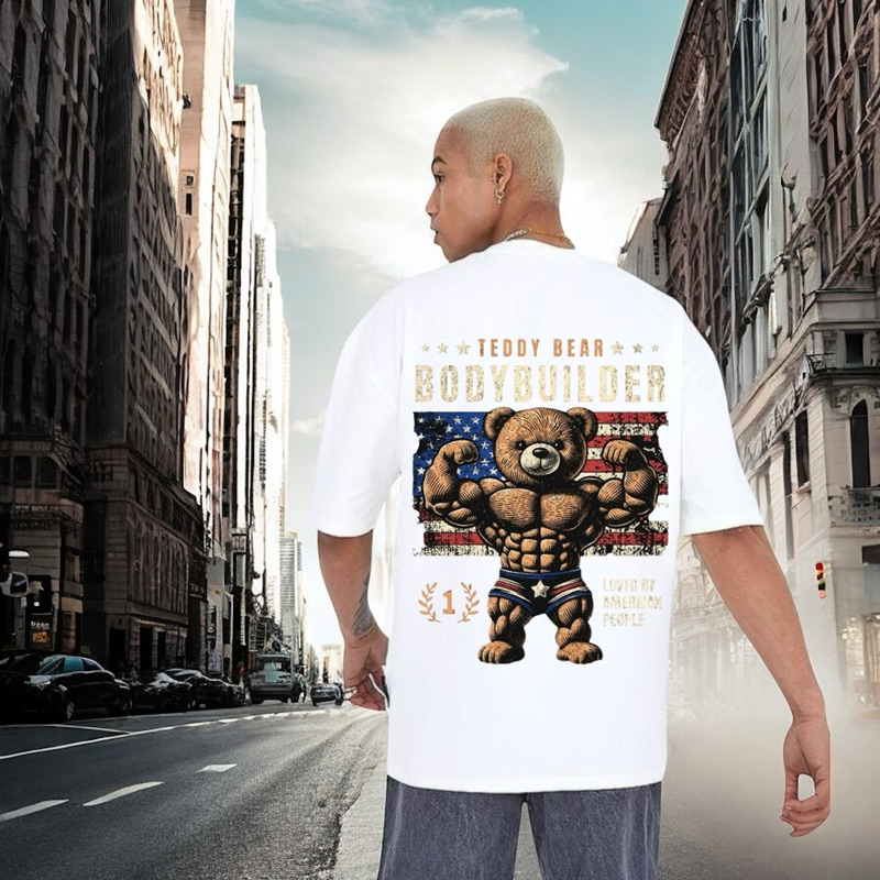 Camiseta Oversized Masculina Treino Blusa Academia Treino Camisa Streetwear Moda Gym Algodão Premium Confortável 30.1