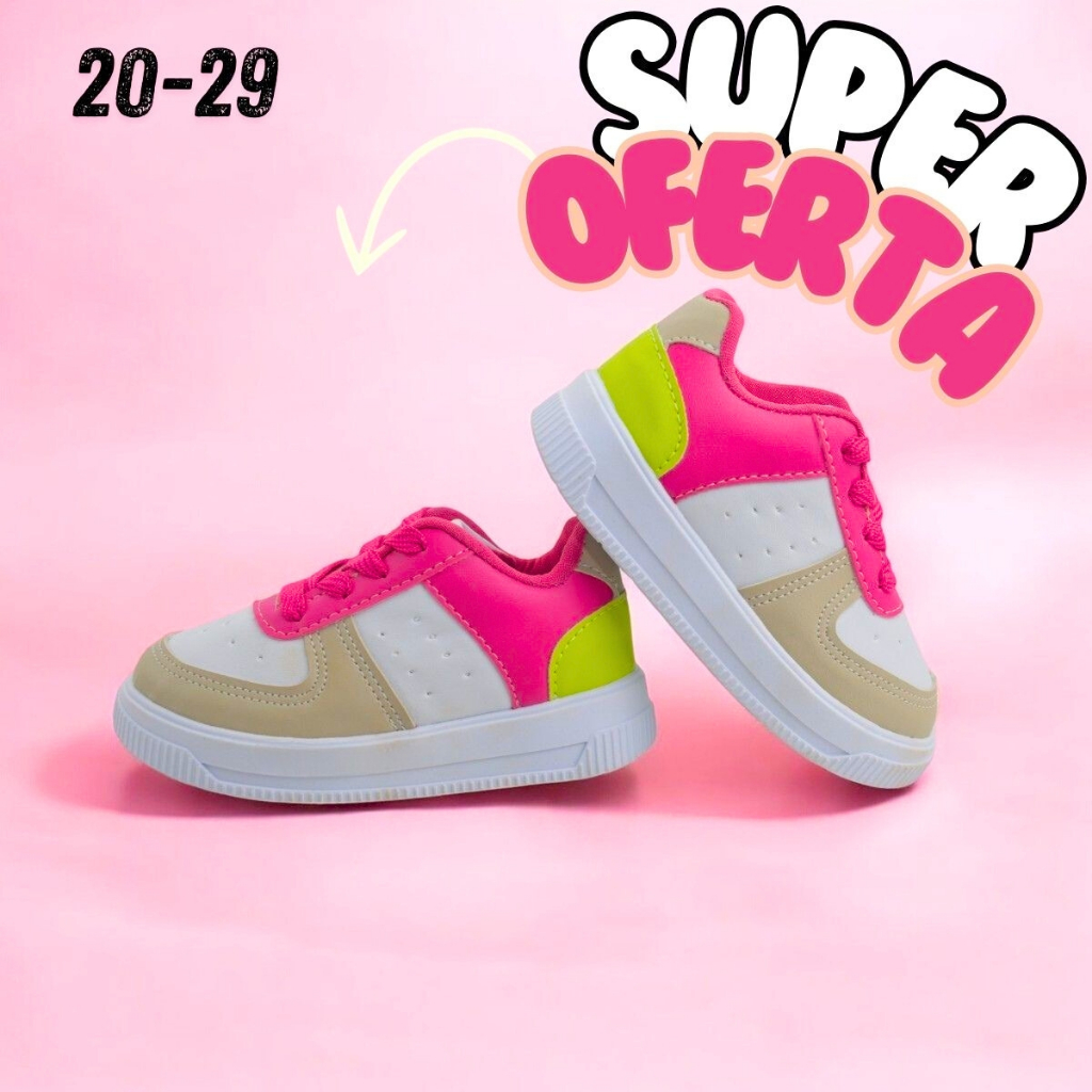 Tênis Infantil Menina Macio Leve Resistente Pées Kids do 20 ao 27 Oferta Envio Imediato !