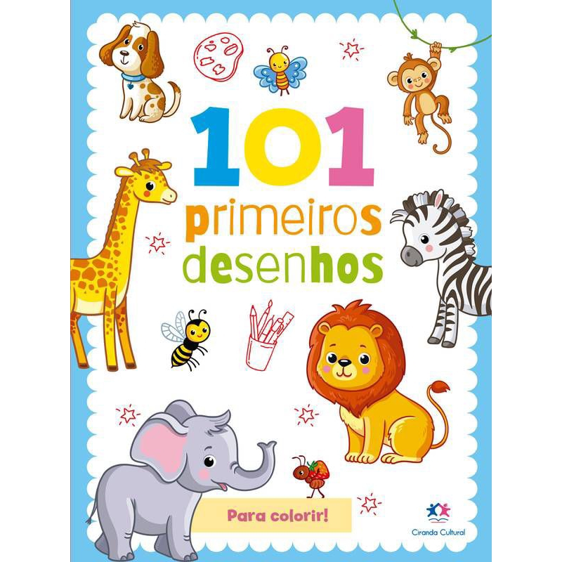 101 PRIMEIROS DESENHOS - LIVRO DE COLORIR em Oferta na Shopee