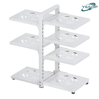 Organizador de Panelas 7 Camadas Escorredor Suporte Para Cozinha Armário Cor Branco Yesop em Oferta na Shopee