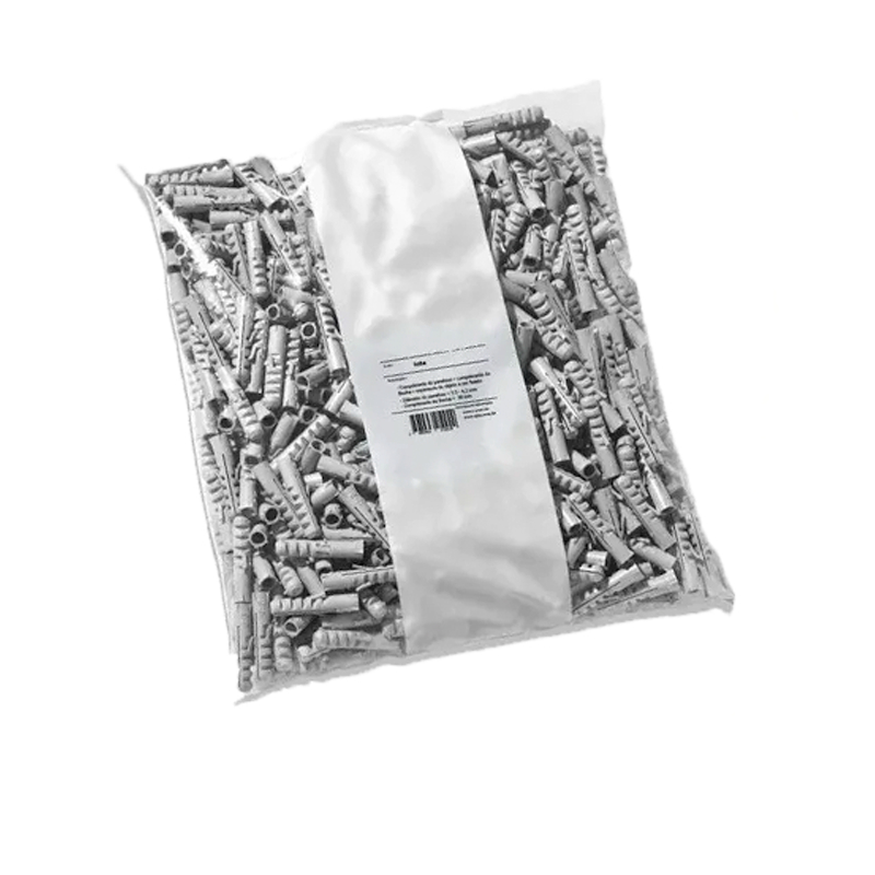 Kit 100, 200, 300, 400 ou 500 Unidades Bucha Plastica 8mm Com ou Sem Anel S/Anel ou C/AnelNº8