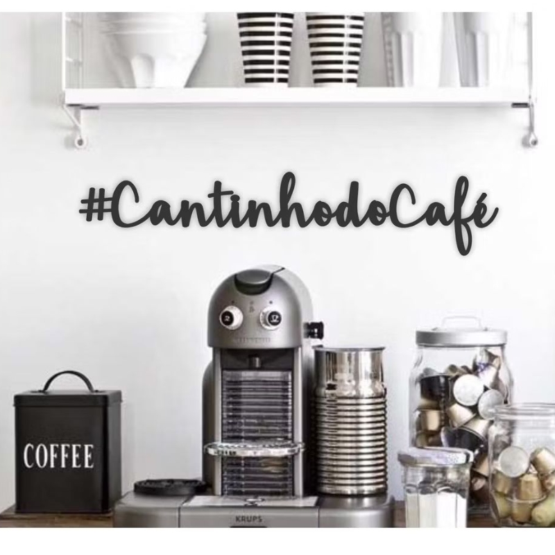 Cantinho do Café MDF Decoração Letreiro Preto Frase de Parede Decorativo em Oferta na Shopee