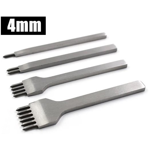 Kit 4 Garfos 4mm Furador Couro Cinzel Costura Sovela Furação - A Pronta Entrega