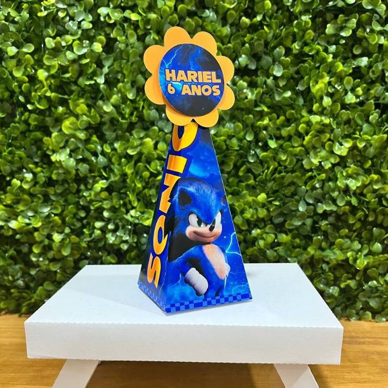 KIT FESTA PERSONALIZADA SONIC - PEGUE E MONTE - Lembrancinha - Aniversário - Caixinhas Personalizada