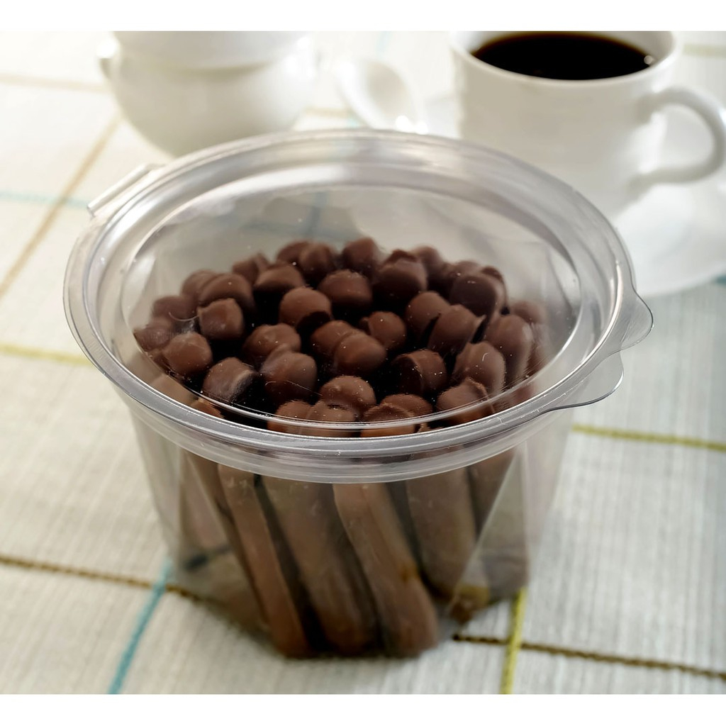 10 embalagem Pote Redondo Diamante c/ Tampa Articulada - 450ml Ref.: G 771D castanhas, conservas..