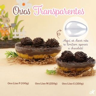 KIT CASCA DE OVO DE PÁSCOA ACRÍLICA C/ 4,8 ou 16 OVOS 100/250/350g BLUE STAR OFF em Oferta na Shopee