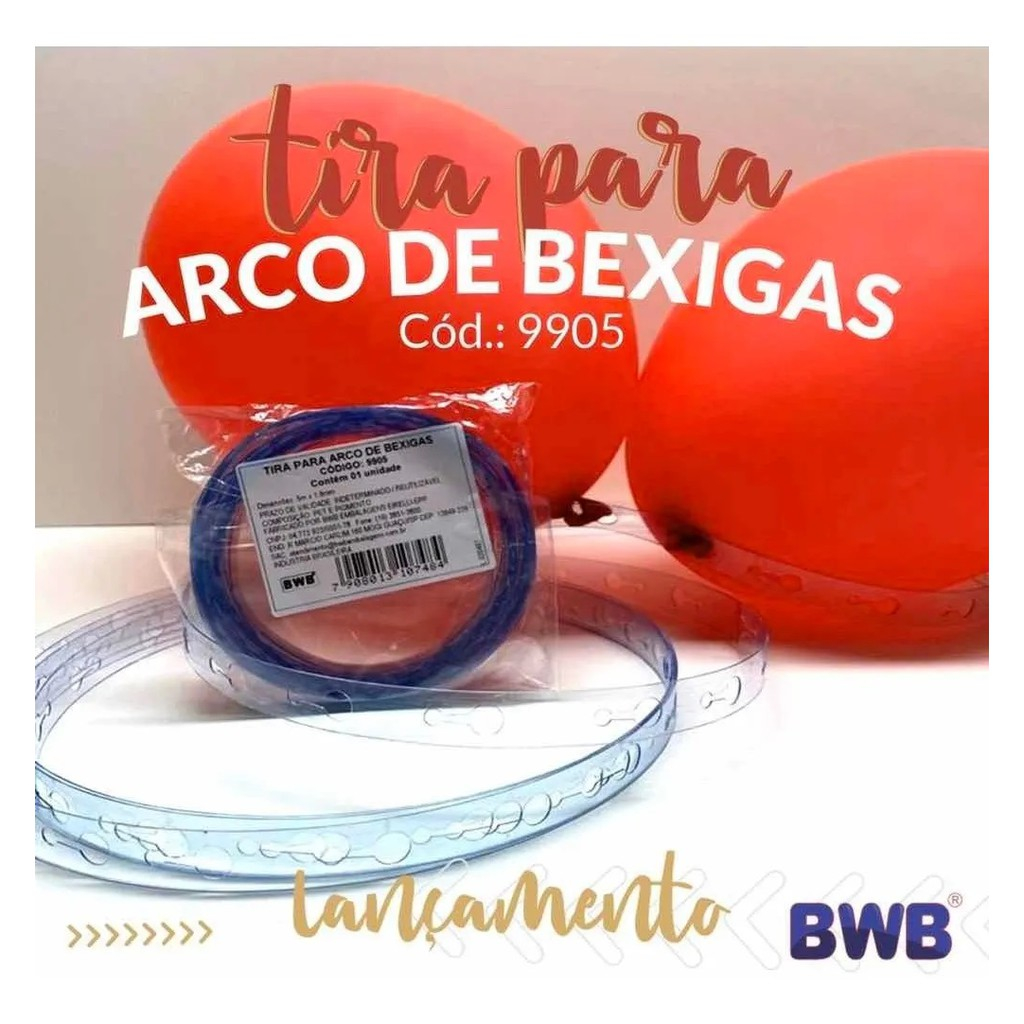 Tira Para Arco Bexiga Balão Desconstruído, Para Arco de Bexiga e Decoração de Festas - Home & Living