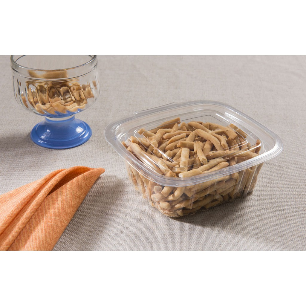 10 Pote Retangular Tampa Articulada - 500ml RefGA90 castanhas, frutas secas, frutas-cristalizadas em Oferta na Shopee