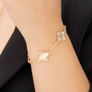 Pulseira Trevo Dourada Virgínia  Banhada Ouro 18K em Oferta na Shopee