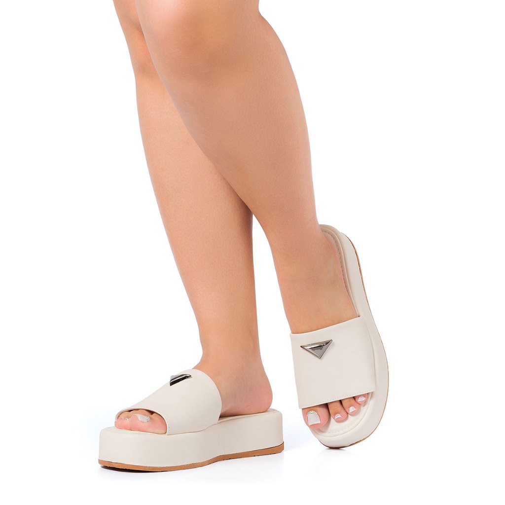 Tamanco Feminino Sandália Plataforma  Flatform Chinelo Confortável Smidt