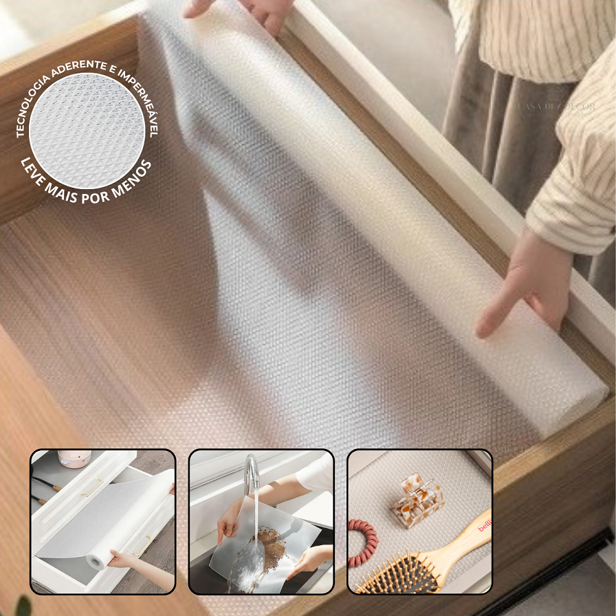 Forro Antiderrapante Impermeável Para Geladeira Gavetas Móveis e Prateleiras Fácil de Limpar 45X120 em Oferta na Shopee