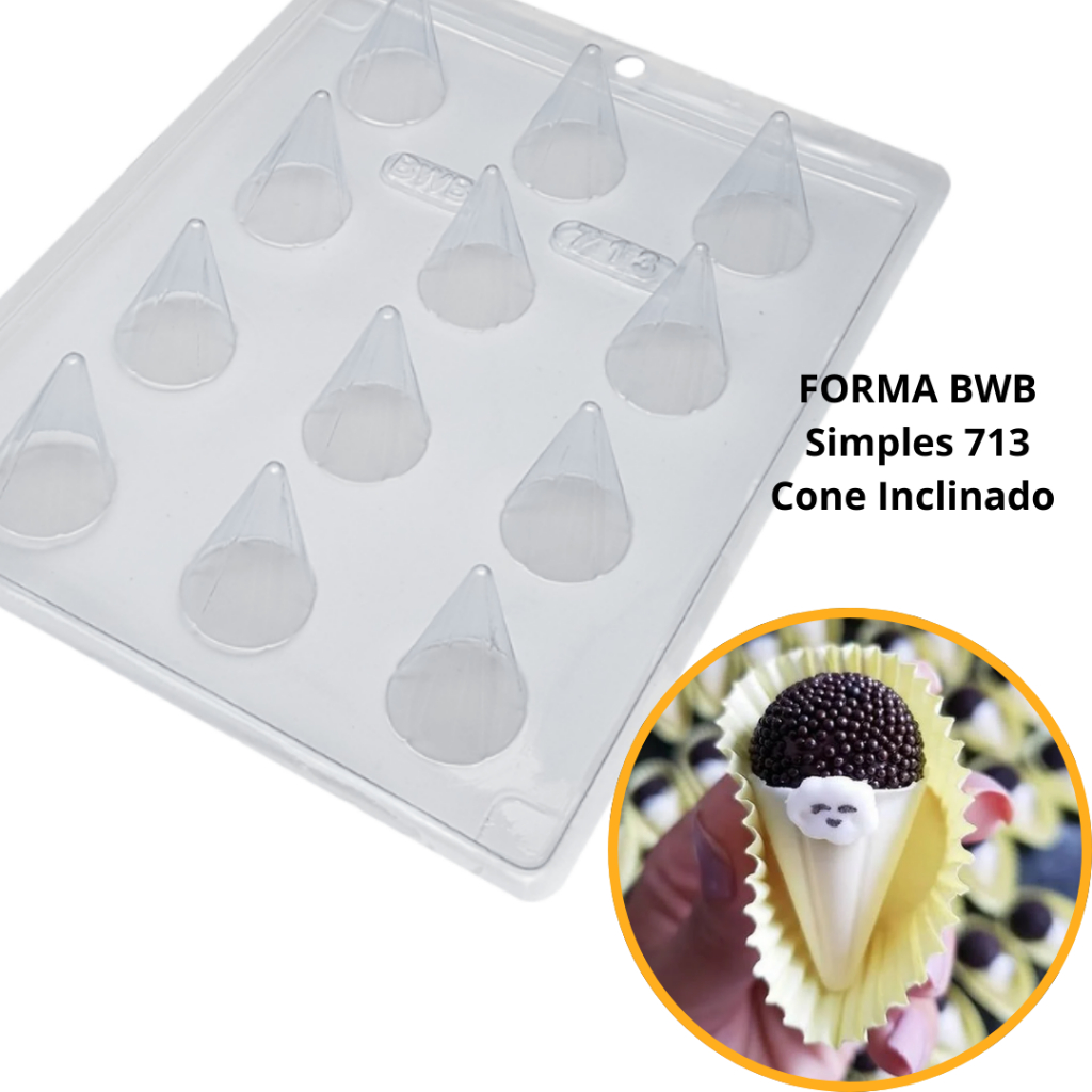 1~10 Forma Simples Cone Inclinado 713 - (G7) em Acetato BWB Para Bombom e Doces de Chocolate Páscoa em Oferta na Shopee