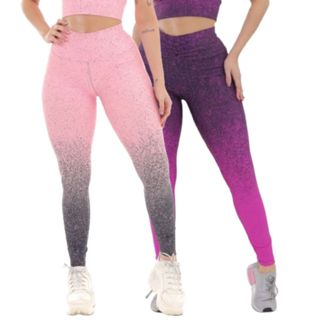 Kit 2 Calça Legging Feminina Degradê Academia e Caminhada Fitness em Oferta na Shopee