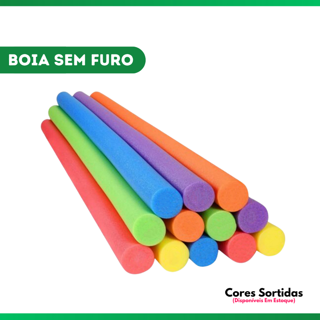 2 Un Boia Espaguete Macarrão Flutuador S/ Furo Piscina Natação