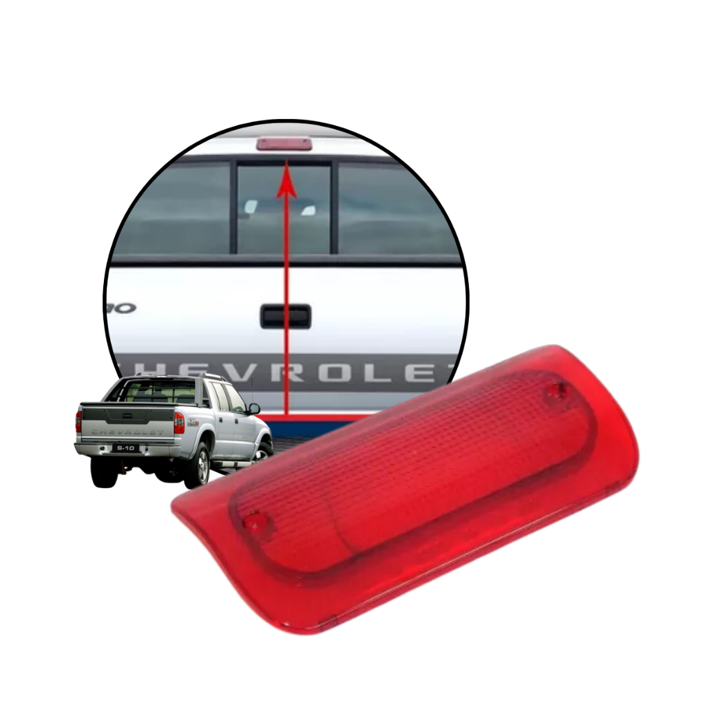 Lente Lanterna Luz Freio Teto Brake Light Caminhonete Chevrolet S10 1995 A 2011