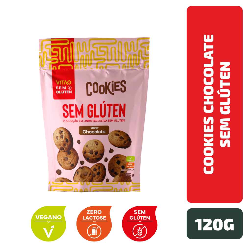 Cookies Chocolate Sem Glúten 120 g - Food & Beverages
